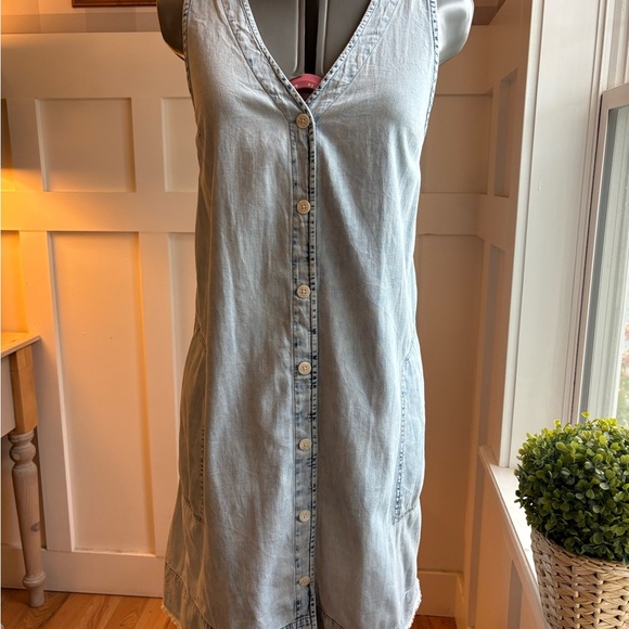 GAP Denim Sleeveless Button-Front Dress Size Small - Picture 2 of 9